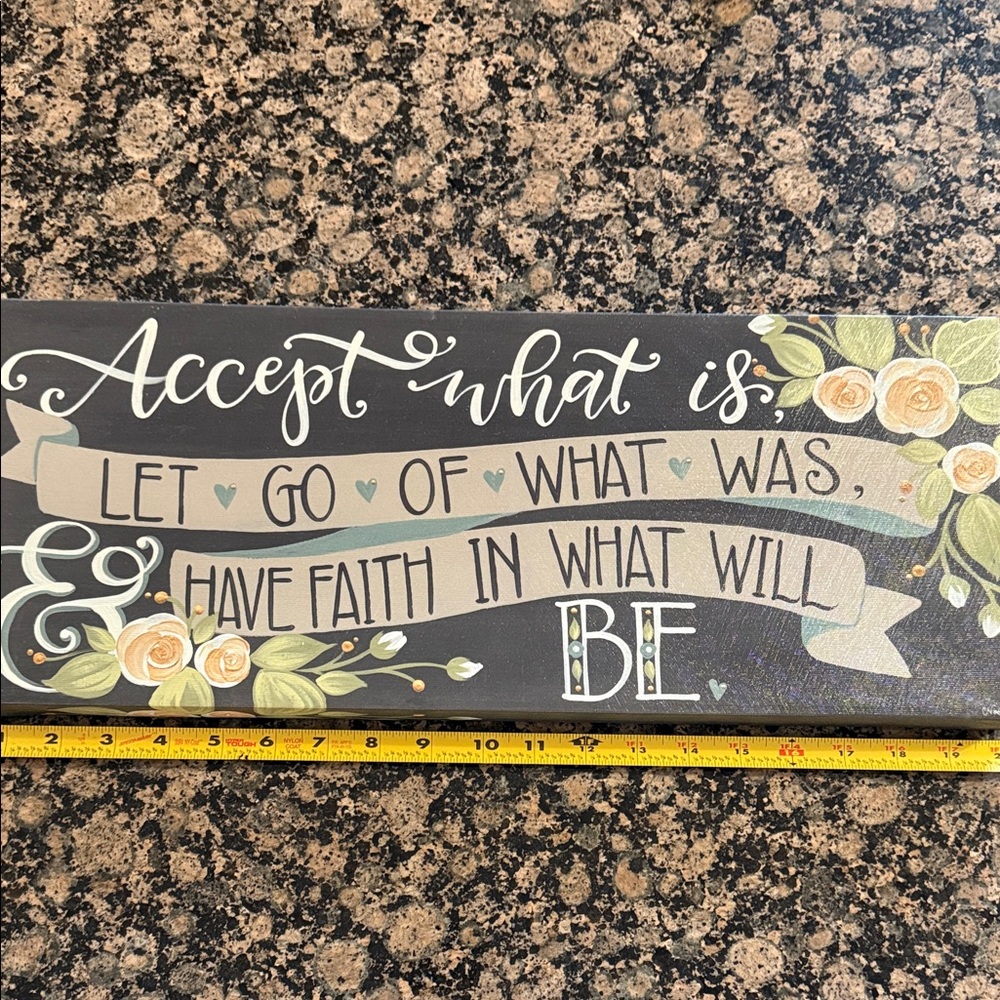 Inspirational Wall Art with Floral Design